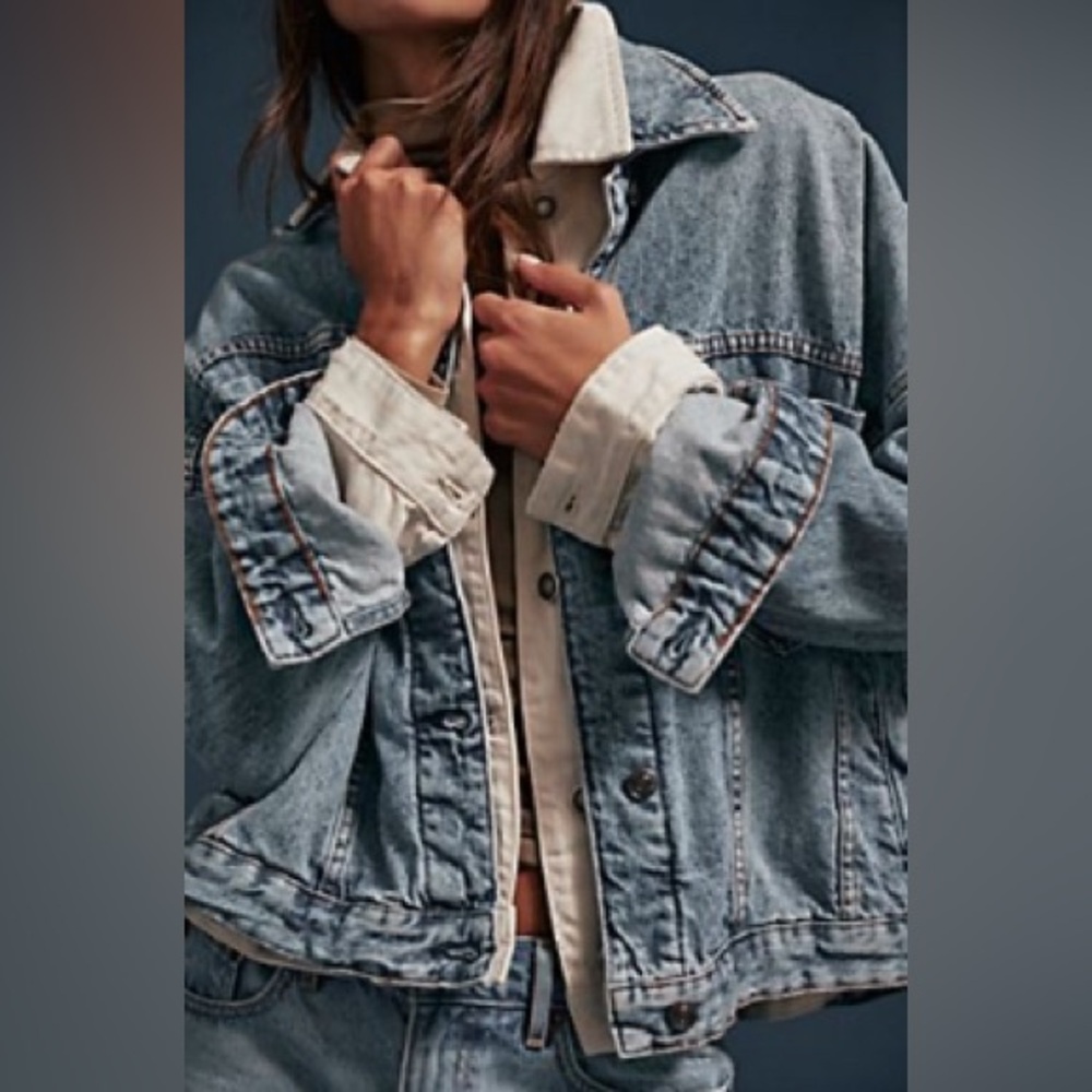 We the Free Opal Swing Denim Jacket M